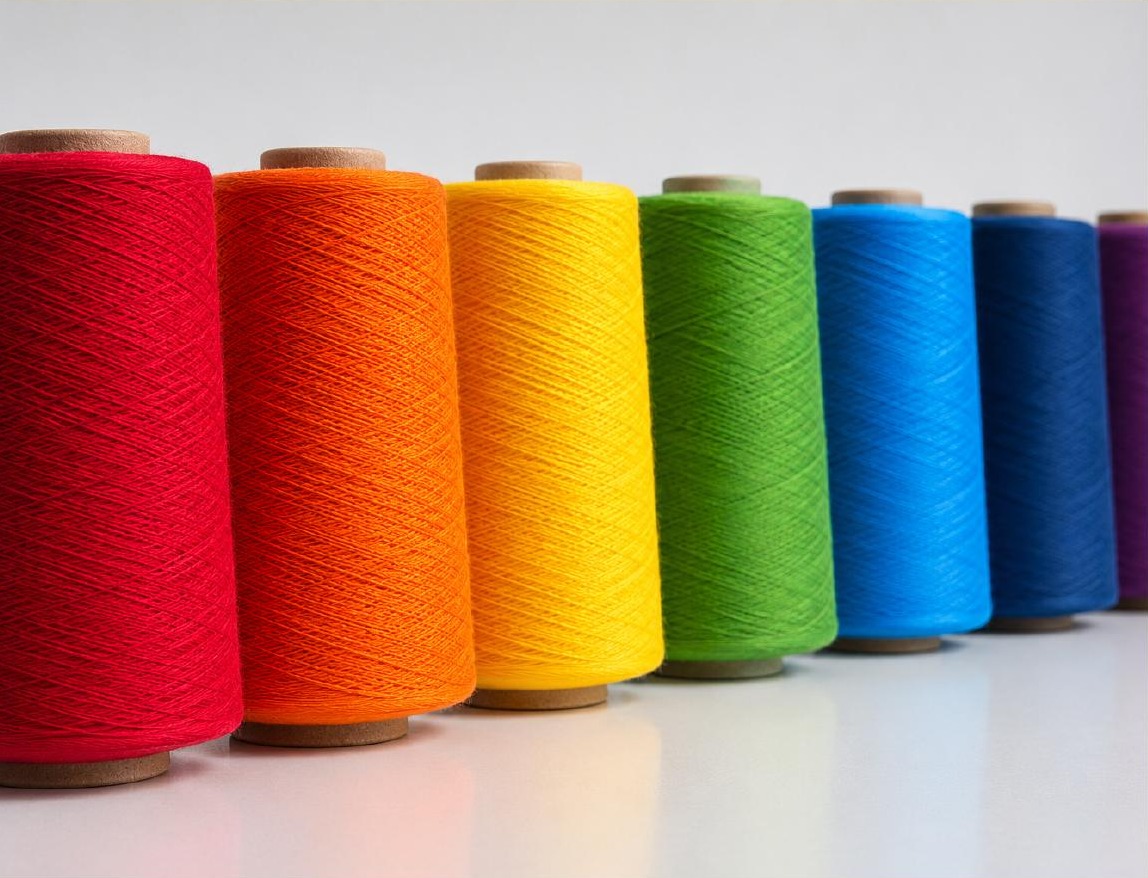 Combed cotton yarn spools